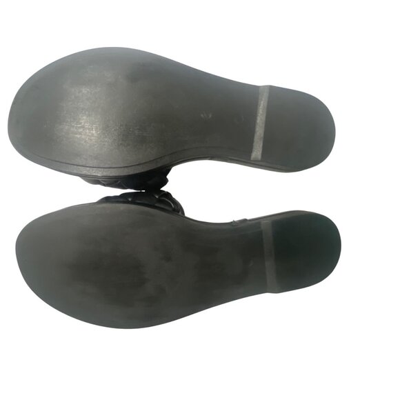 Seychelles Braided Slide Sandal Black Leather Size 6 Casual Made in Italy - Picture 8 of 13